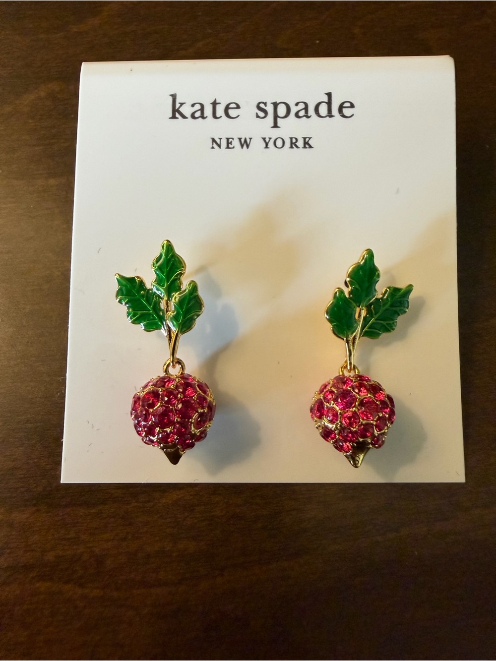 Kate Spade Harvest Beets Dangle Earrings NEW